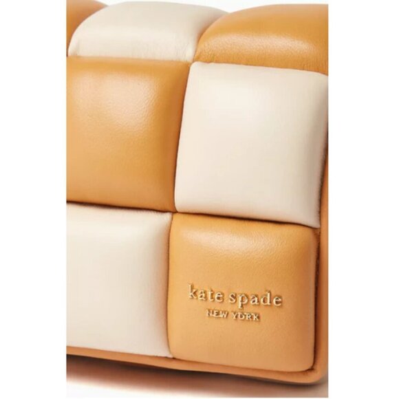 Kate Spade Boxxy East-West Crossbody Bag Bare Leather Colorblock Small Purse - Picture 6 of 7